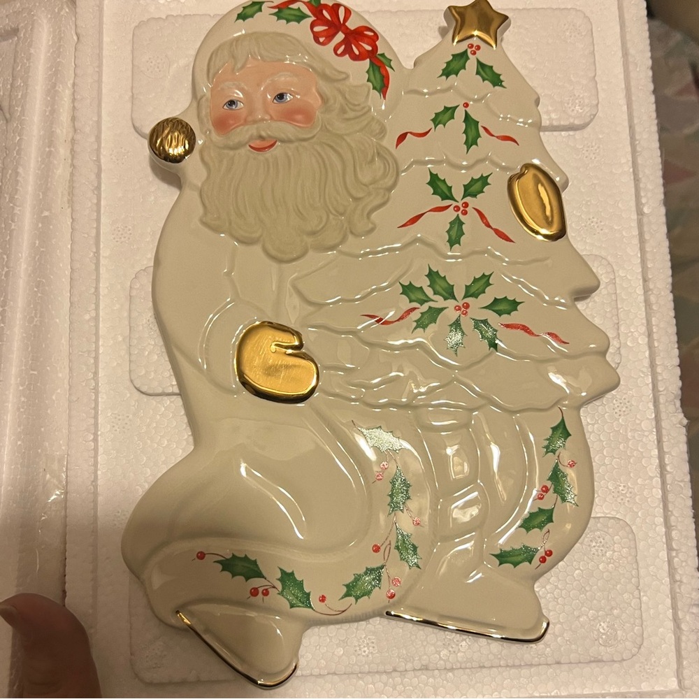 Lenox Holiday Santa Collection Santa Trivet